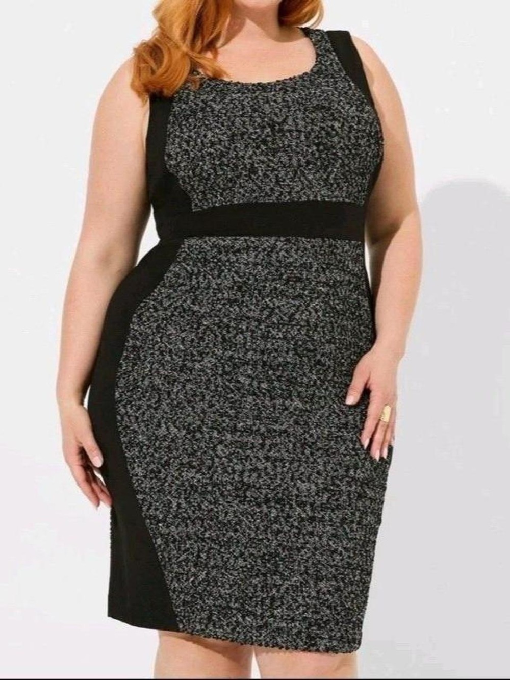 Torrid Sheath Boucle Contoured Panel Dress